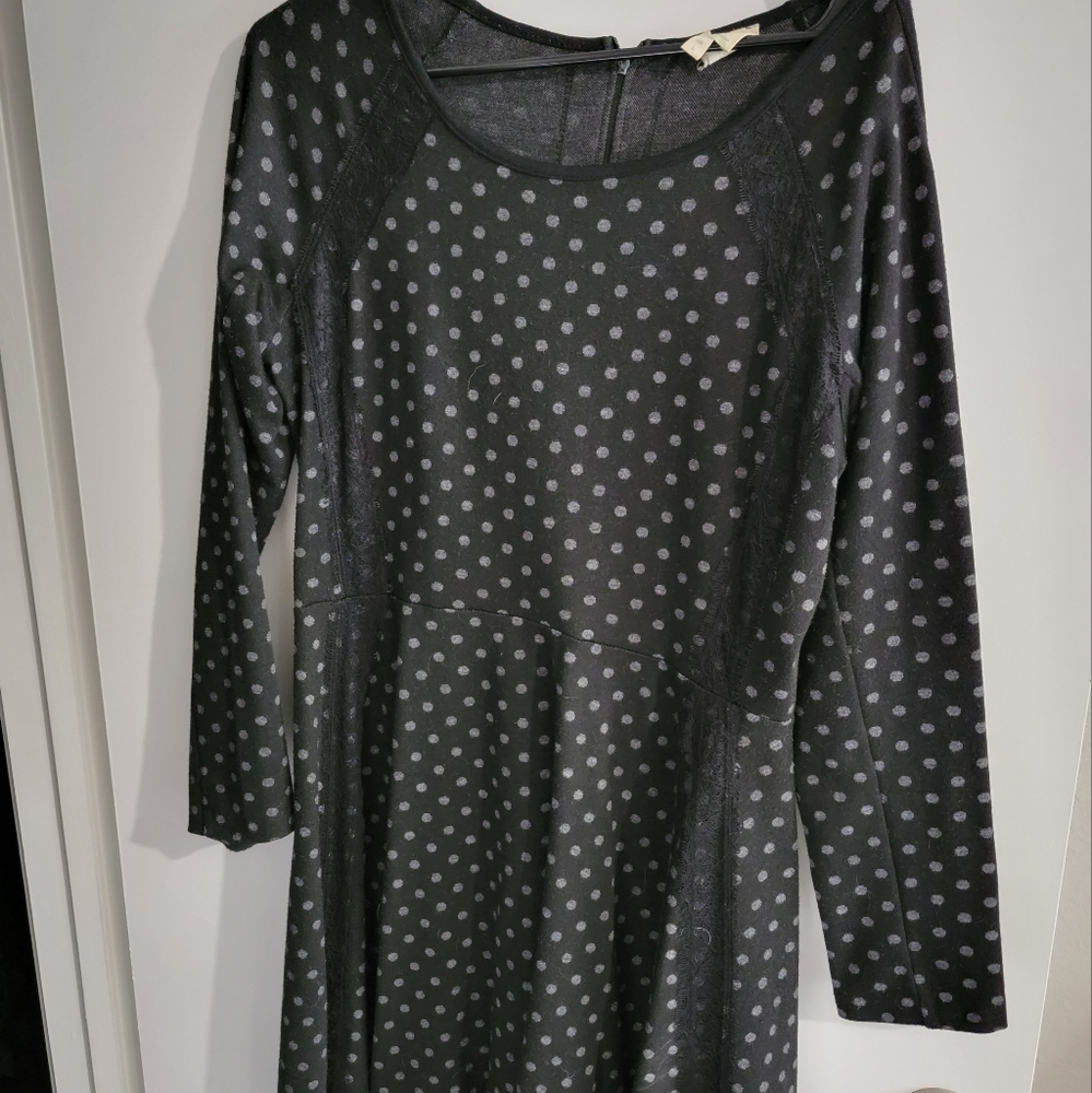 Weston Wear by Anthropologie Black Polka Dot Dress